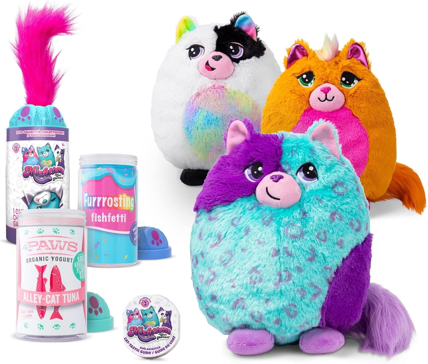 Basic Fun 03936 Surprise Cat Plush, Cuddly Soft Toy For Girls And Boys, Suitable For Kids Aged 4+, Assorted